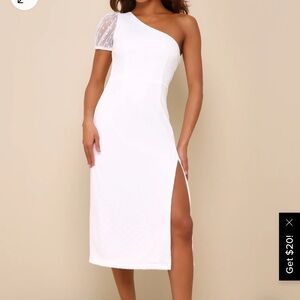 Lulus Mesh One Sleeve Dress